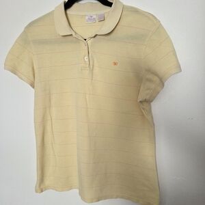 Aeropostale Vintage 90's Polo Shirt Yellow Cotton Size Large
